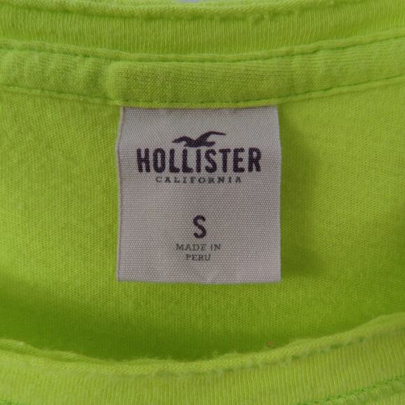 Y2k Hollister Neon Graphic Tee with Pink Cross & Logo Small - Picture 4 of 6